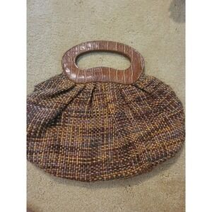 Newport News‎ Tweed Top Handle Bag Unique Purse Retro Style Handbag